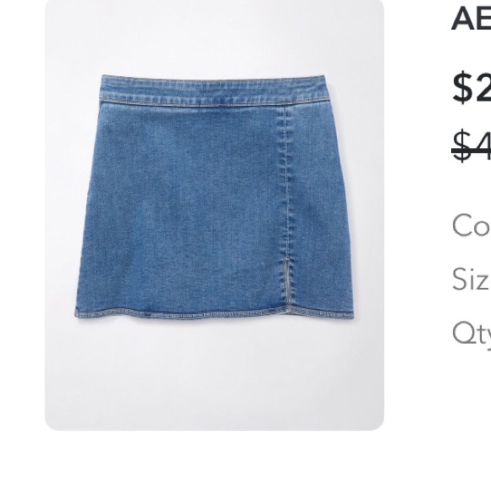 Denim Skort
